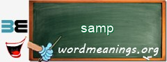 WordMeaning blackboard for samp